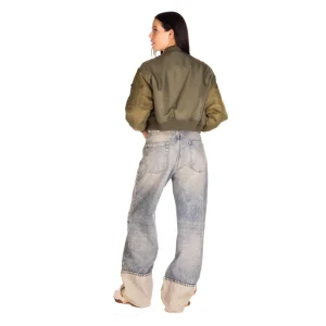 BOMBER CROPPED RICAMO